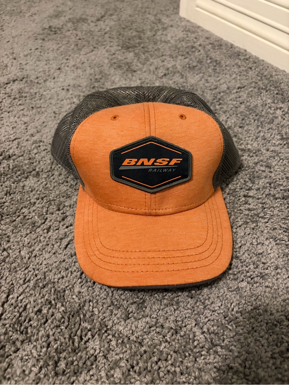 BNSF Orange & Gray Mesh Trucker Hat
